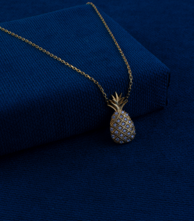 Ananas-TasarimliiAltin-Kolye