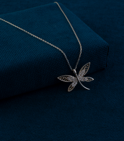 Kelebek-TasarimliiGumussKolye