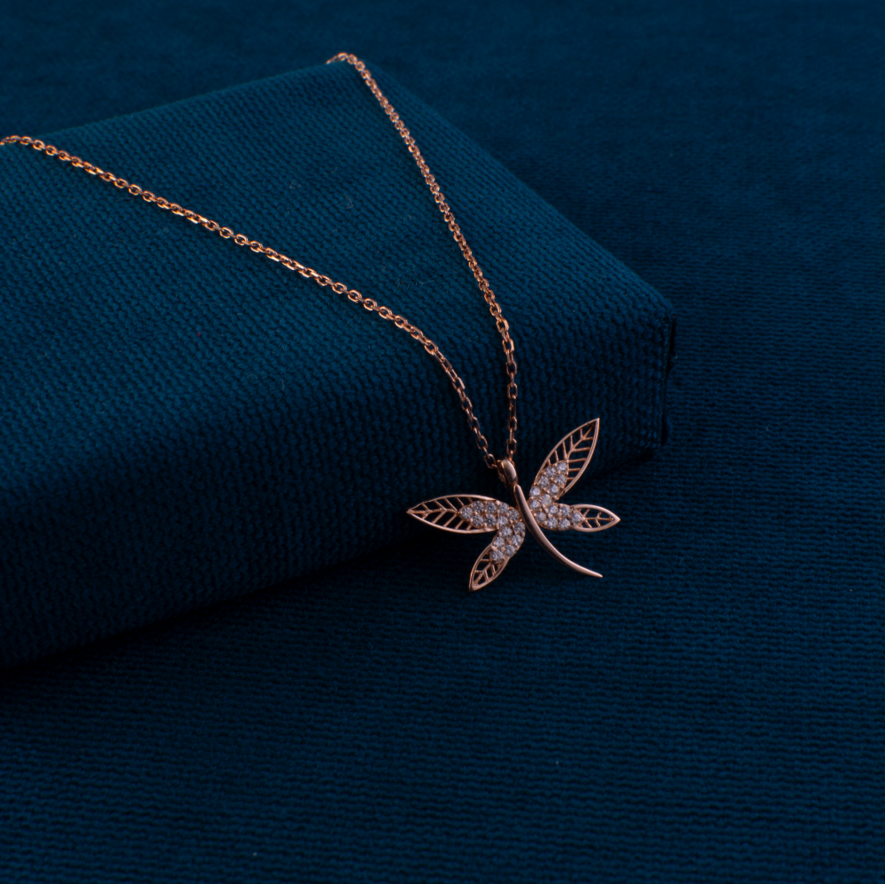 Kelebek-TasarimliiRose-Altin-Kolye Kelebek-TasarimliiRose-Altin-Kolye