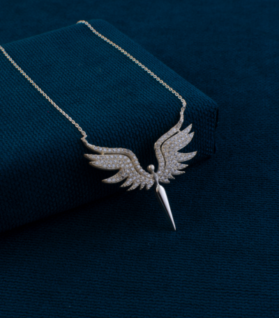 Melek-TasarimliiGumussKolye