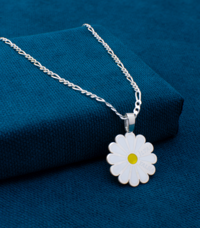 Papatya-TasarimliiGumussKolye