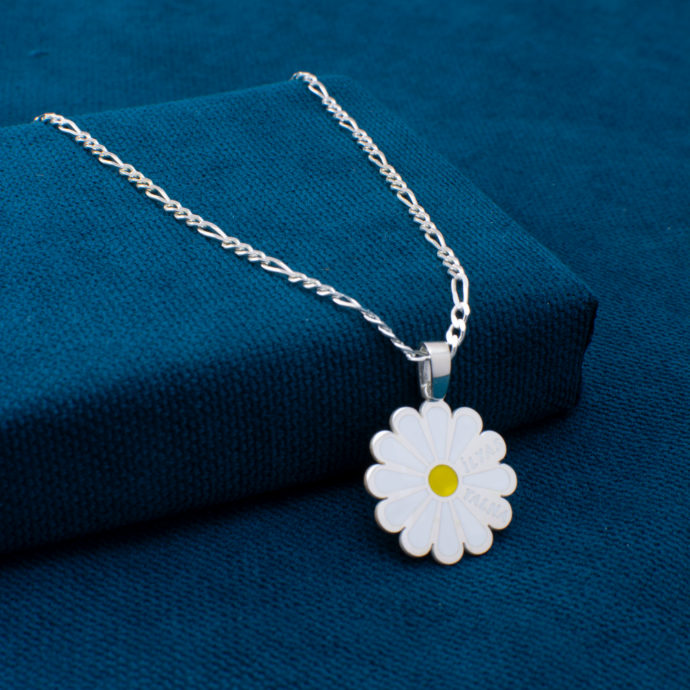 Papatya-TasarimliiGumussKolye