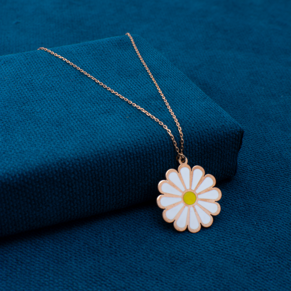 Papatya-TasarimliiRose-Altin-Kolye