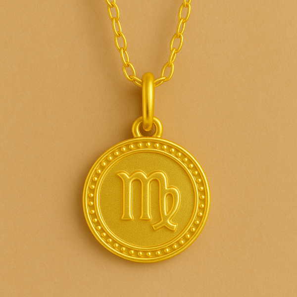 Başak Burcu 18 Ayar Altın Kaplama Gümüş Kolye