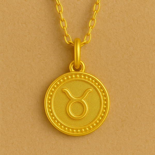 Boğa Burcu 18 Ayar Altın Kaplama Gümüş Kolye