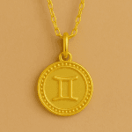 İkizler Burcu 18 Ayar Altın Kaplama Gümüş Kolye