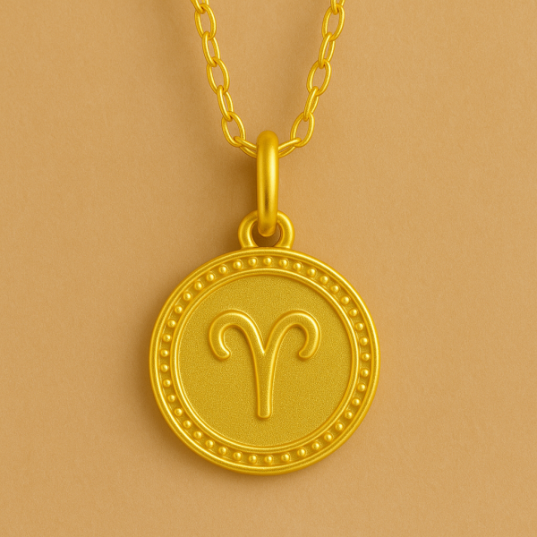 Koç Burcu 18 Ayar Altın Kaplama Gümüş Kolye