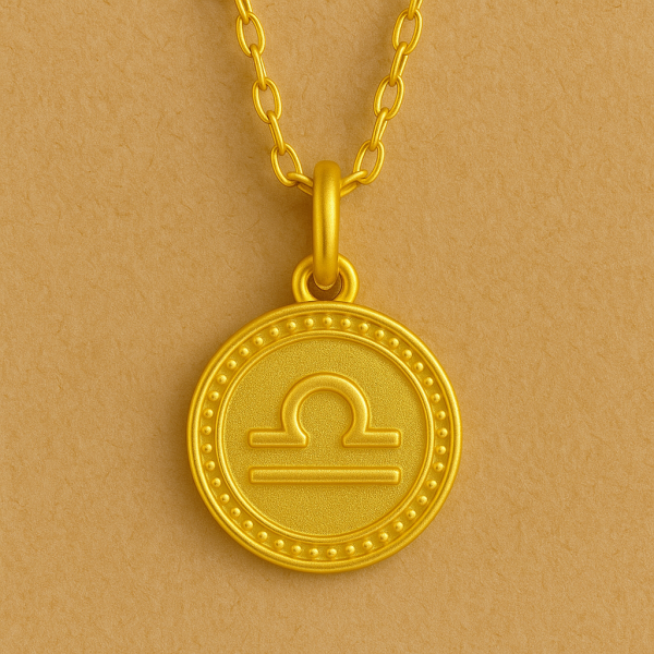 Terazi Burcu 18 Ayar Altın Kaplama Gümüş Kolye