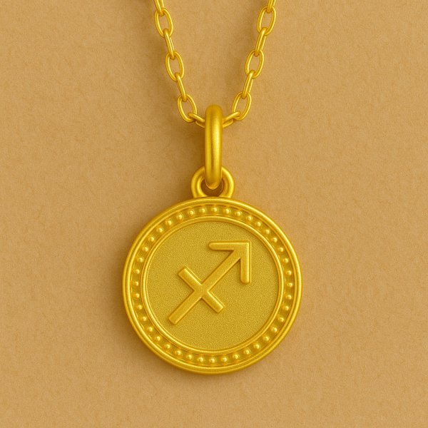 Yay Burcu 18 Ayar Altın Kaplama Gümüş Kolye