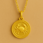 Yengeç Burcu 18 Ayar Altın Kaplama Gümüş Kolye