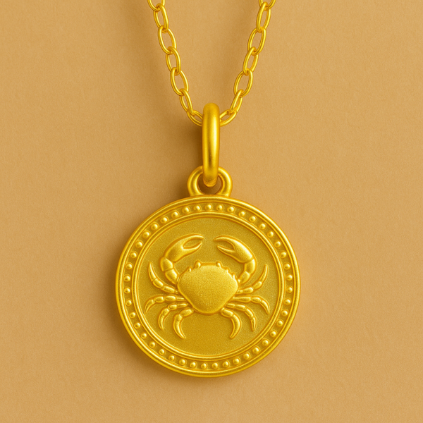 Yengeç Burcu 18 Ayar Altın Kaplama Gümüş Kolye
